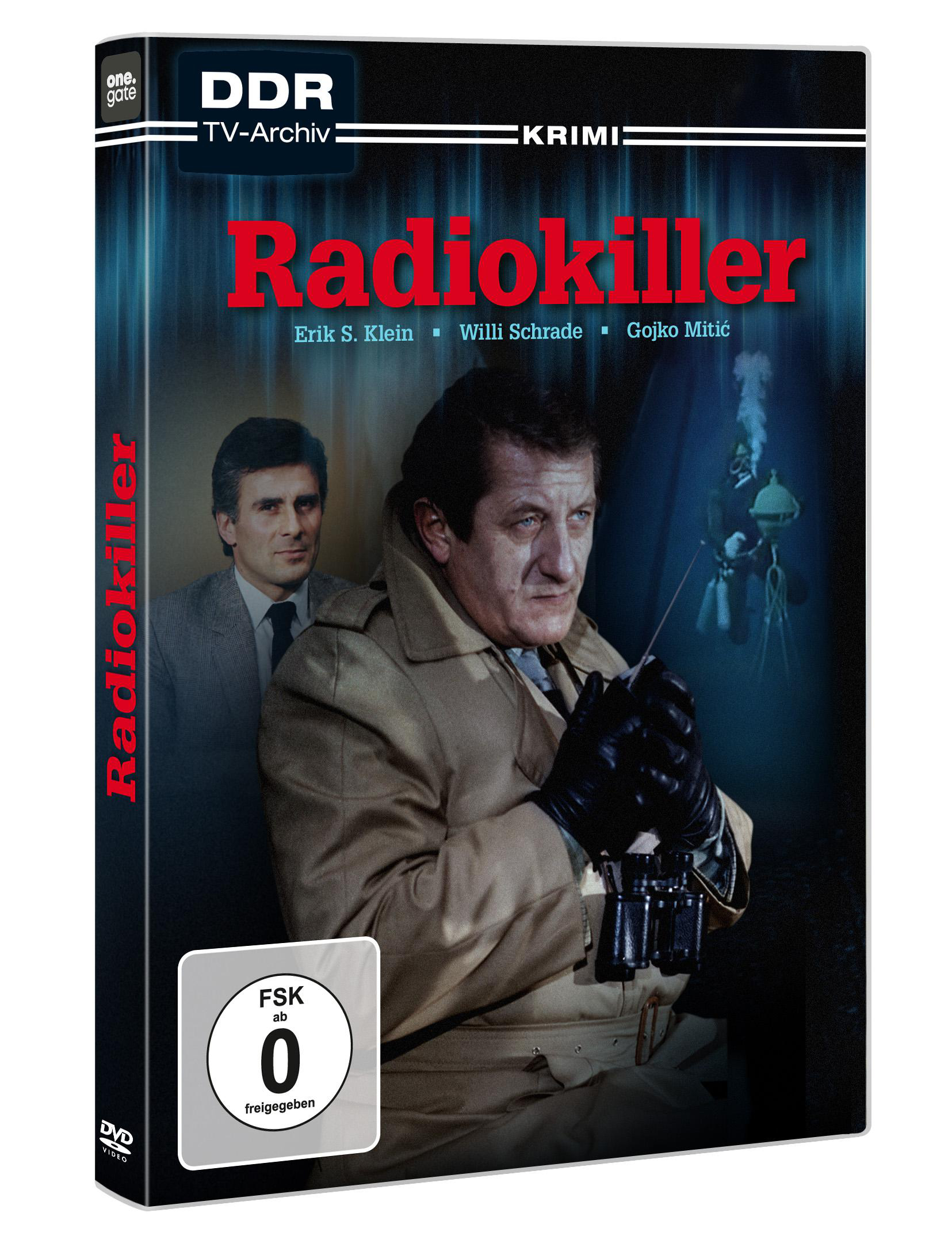 Eine DVD-Hülle mit dem Film Radiokiller, mit Schauspielern und dem Titel.