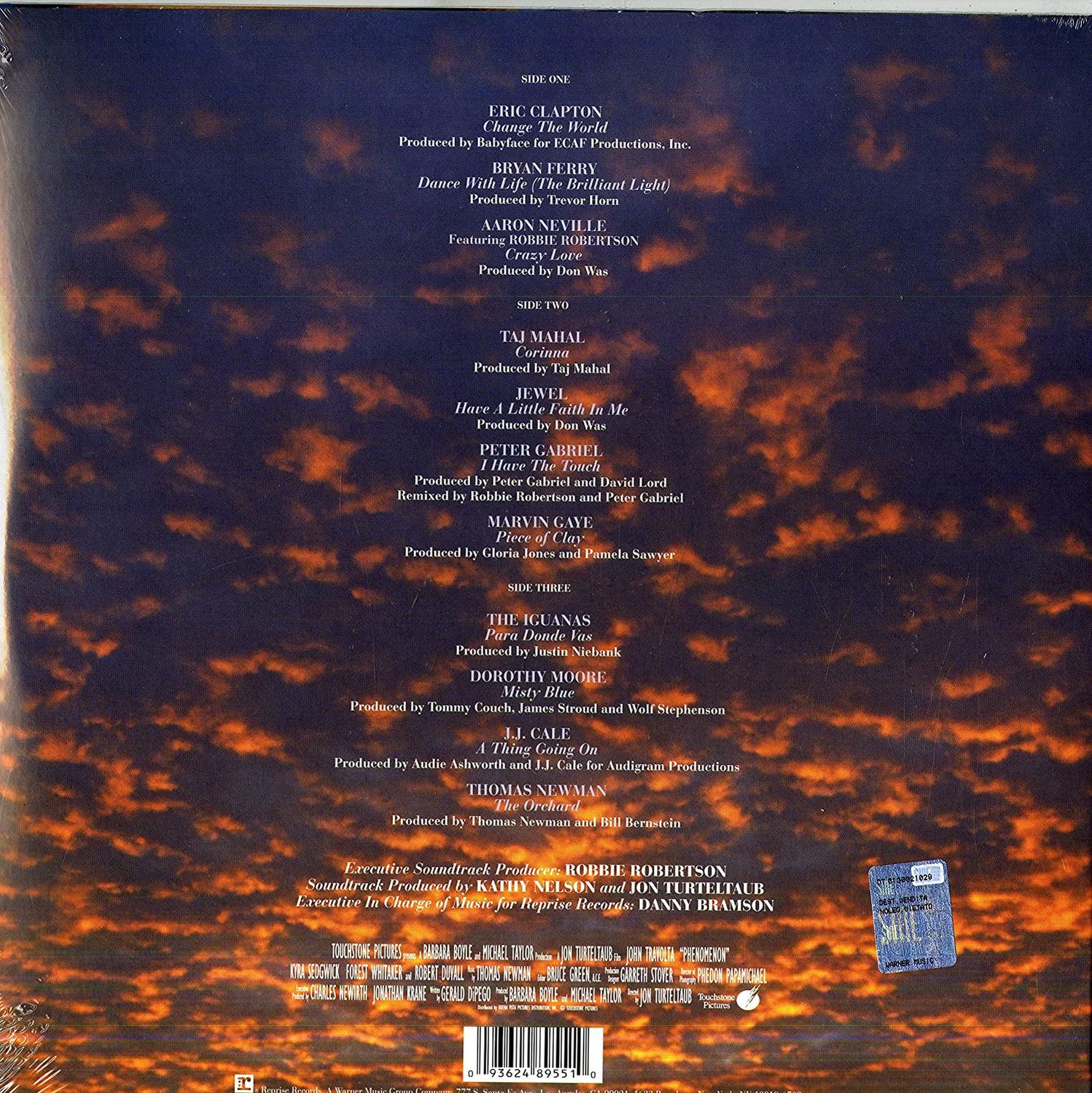 Vinil lemez hátlapja a dalcímekkel és kreditekkel.