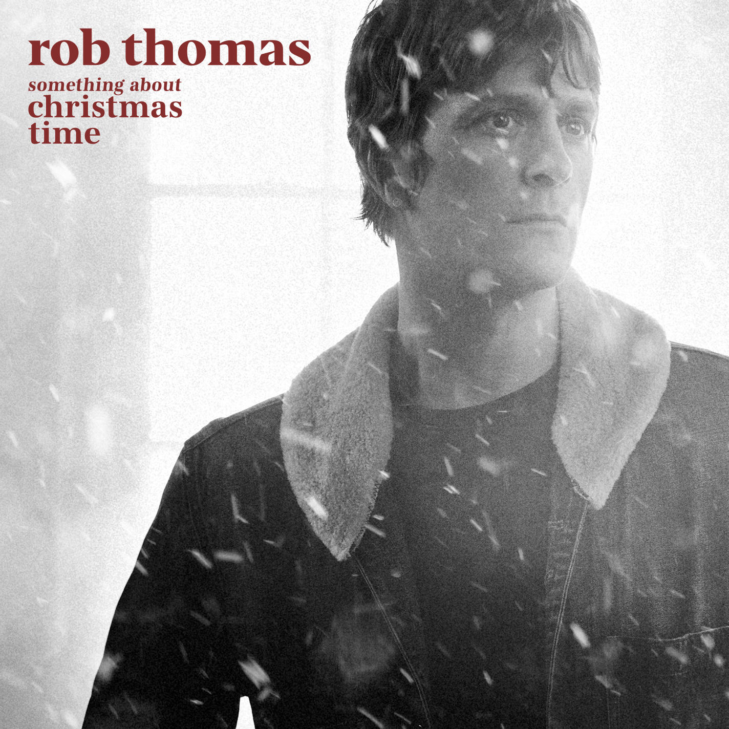 Rob Thomas album borító fekete kabátos férfival, hóesés.