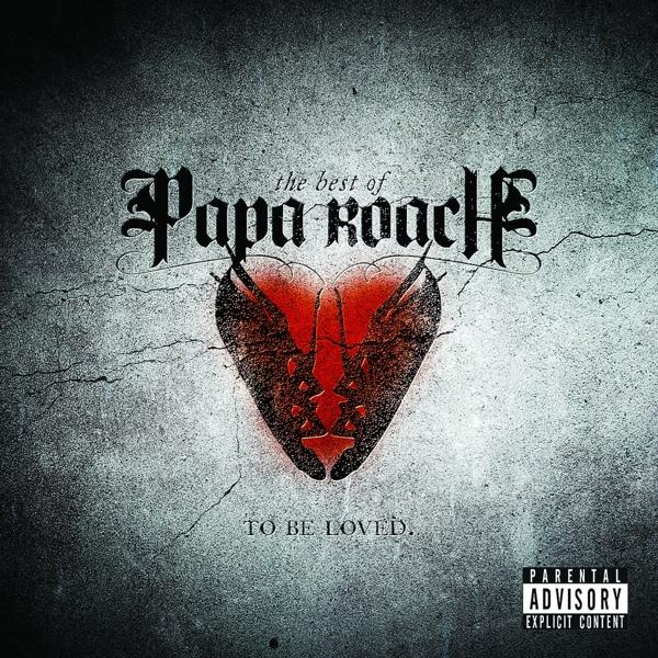 Pochette de l'album 'The Best of Papa Roach' avec un cœur rouge avec des ailes sur fond gris.