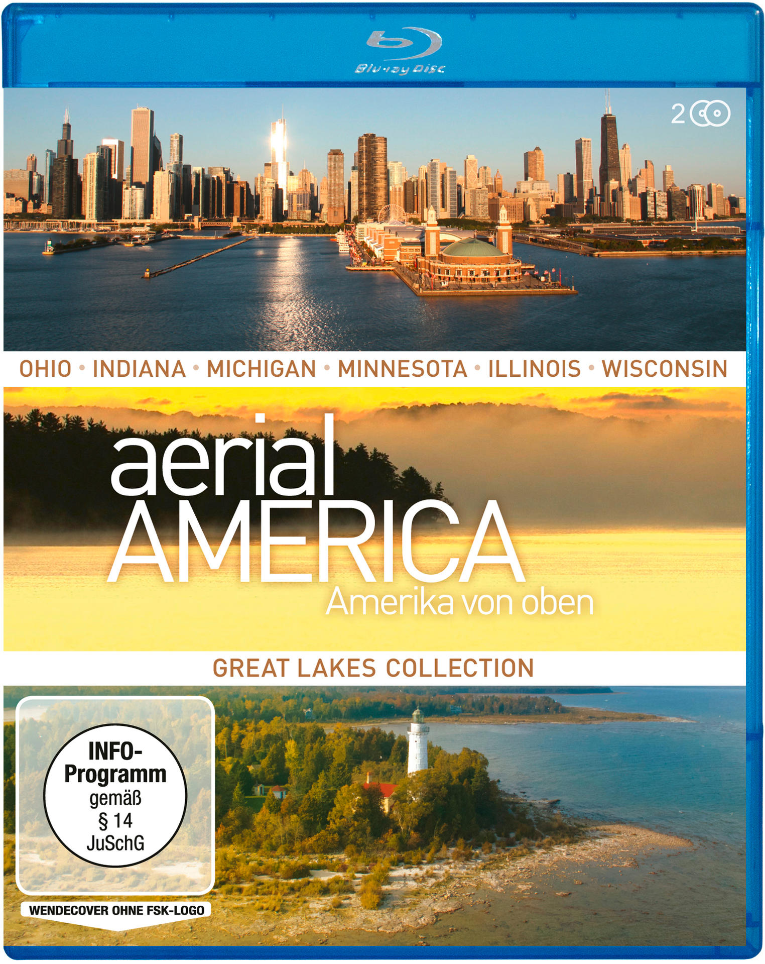 Aerial Blu-ray - Collection oben: von Amerika Great Lakes America