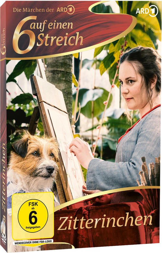 DVD-Cover mit malender Frau, Hund und Text auf Deutsch.