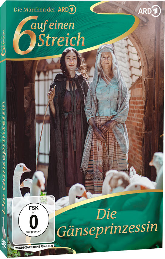 DVD-Cover von zwei Frauen und Gänsen. Text auf Deutsch. 'Die Gänseprinzessin'.