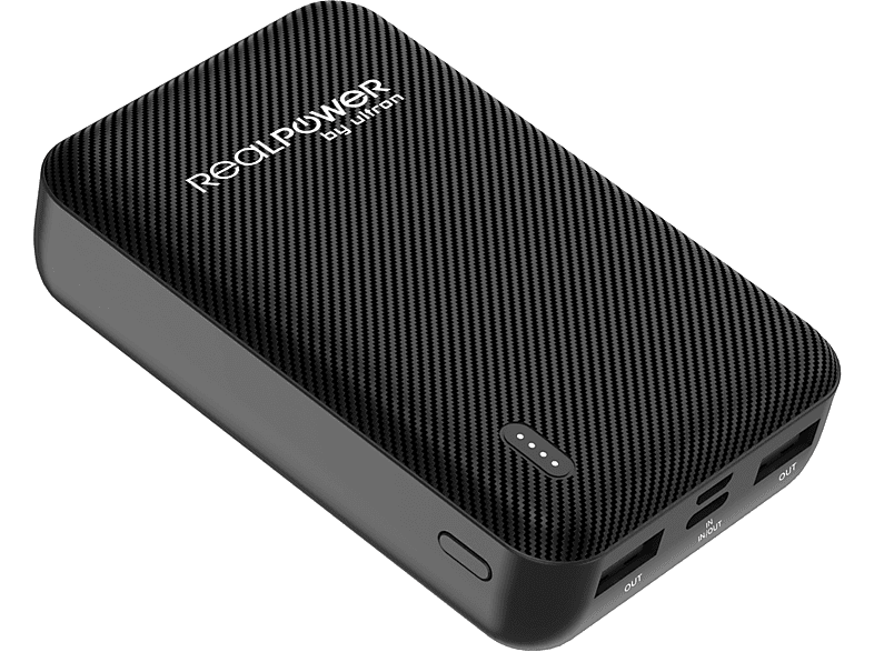 REALPOWER PB-10000 SE Powerbank 10.000 mAh Black Carbon 10.000 mAh ...