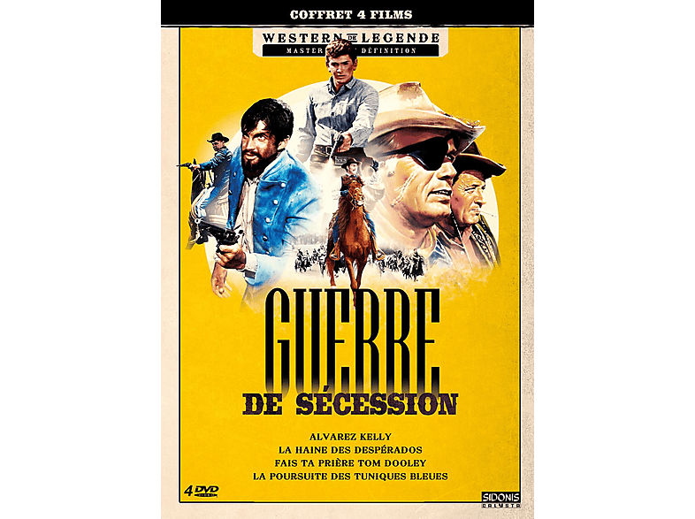 Sidonis Coffret Guerre De Sécession: Alvarez Kelly + La Haine Des Desperados Fais Ta Prière Tom Dooley Poursuite Tuniques Bleues - Dvd