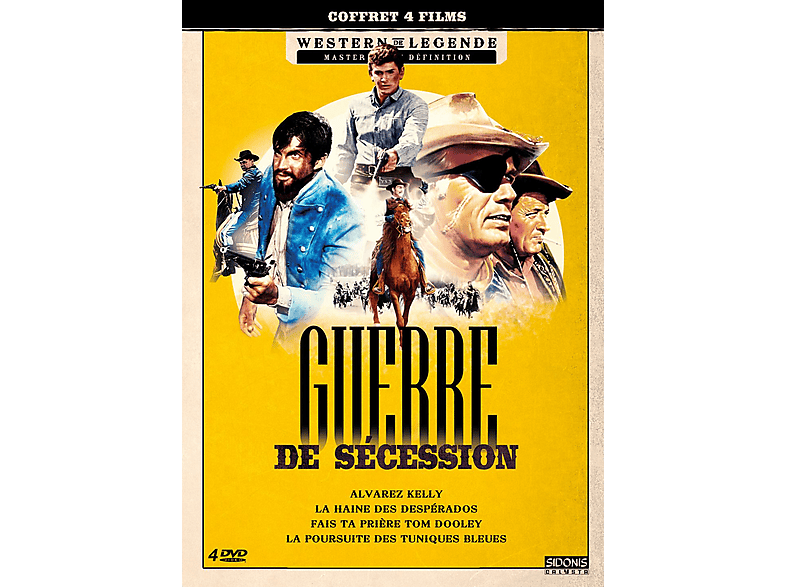 Cinebox Coffret Guerre De Sécession: Alvarez Kelly + La Haine Des Desperados Fais Ta Prière Tom Dooley Poursuite Tuniques Bleues - Dvd