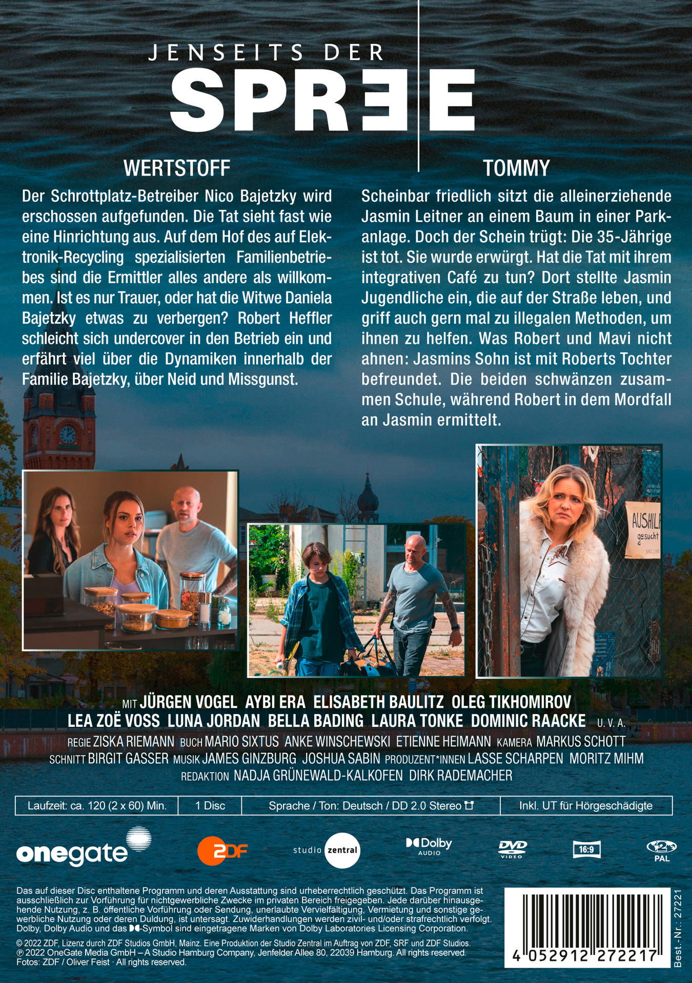 DVD-Hülle mit Gesichtern und Text auf Deutsch über eine Geschichte.