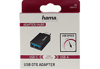 HAMA HM.200311 USB-C Fiş- USB A Soket Adaptör Siyah_1