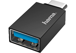 HAMA HM.200311 USB-C Fiş- USB A Soket Adaptör Siyah_0