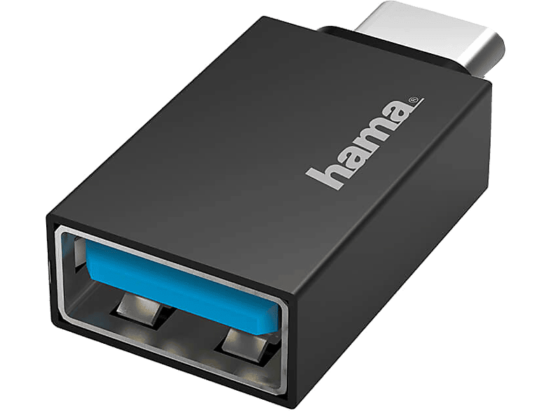 HAMA HM.200311 USB-C Fiş- USB A Soket Adaptör Siyah