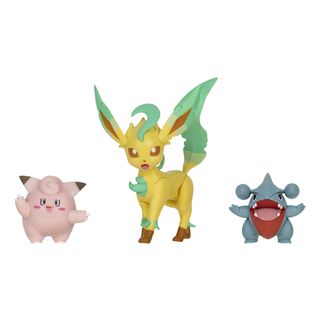 JAZWARES Pokémon : Piepi, Kaumalat, Folipurba - Lot de trois - Figurine de collection (Multicolore)