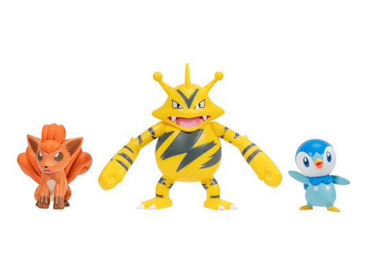 JAZWARES Pokemon: Plinfa, Vulpix, Elektek - Confezione tripla - Personaggi da collezione (Multicolore)