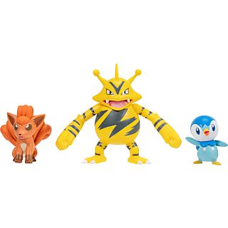 JAZWARES Pokémon: Plinfa, Vulpix, Elektek - lot de trois - Figurine de collection (Multicolore)