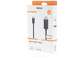 HAMA HM.200718 USB-C Plug - HDMI Plug Ultra-HD Görüntü Kablosu Siyah_1