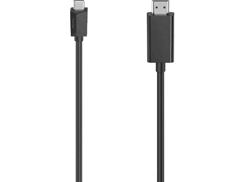 HAMA HM.200718 USB-C Plug - HDMI Plug Ultra-HD Görüntü Kablosu Siyah