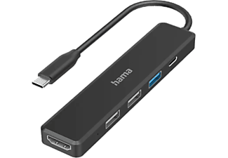 HAMA HM.200117 5 Ports 3 x USB-A USB-C HDMI USB-C Hub Siyah