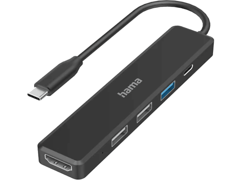 HAMA HM.200117 5 Ports 3 x USB-A USB-C HDMI USB-C Hub Siyah