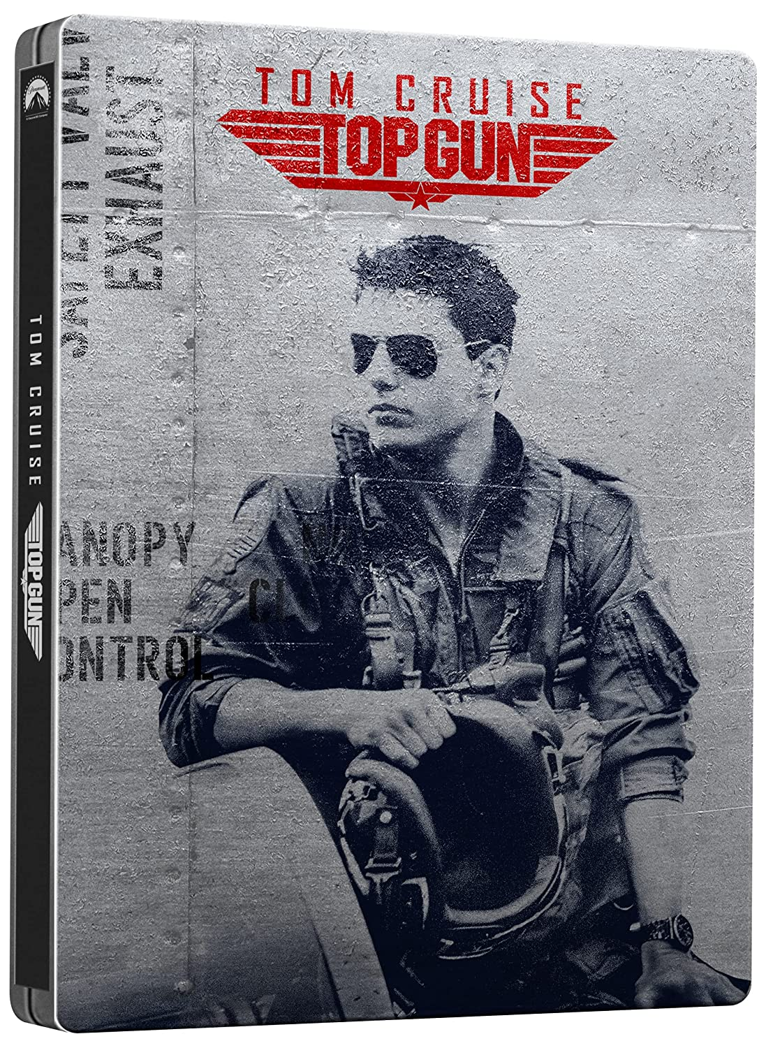 Una portada de película con Tom Cruise con una chaqueta de cuero.
