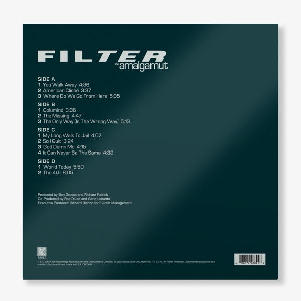 Albumrückseite mit Trackliste und Credits auf weißem Hintergrund.