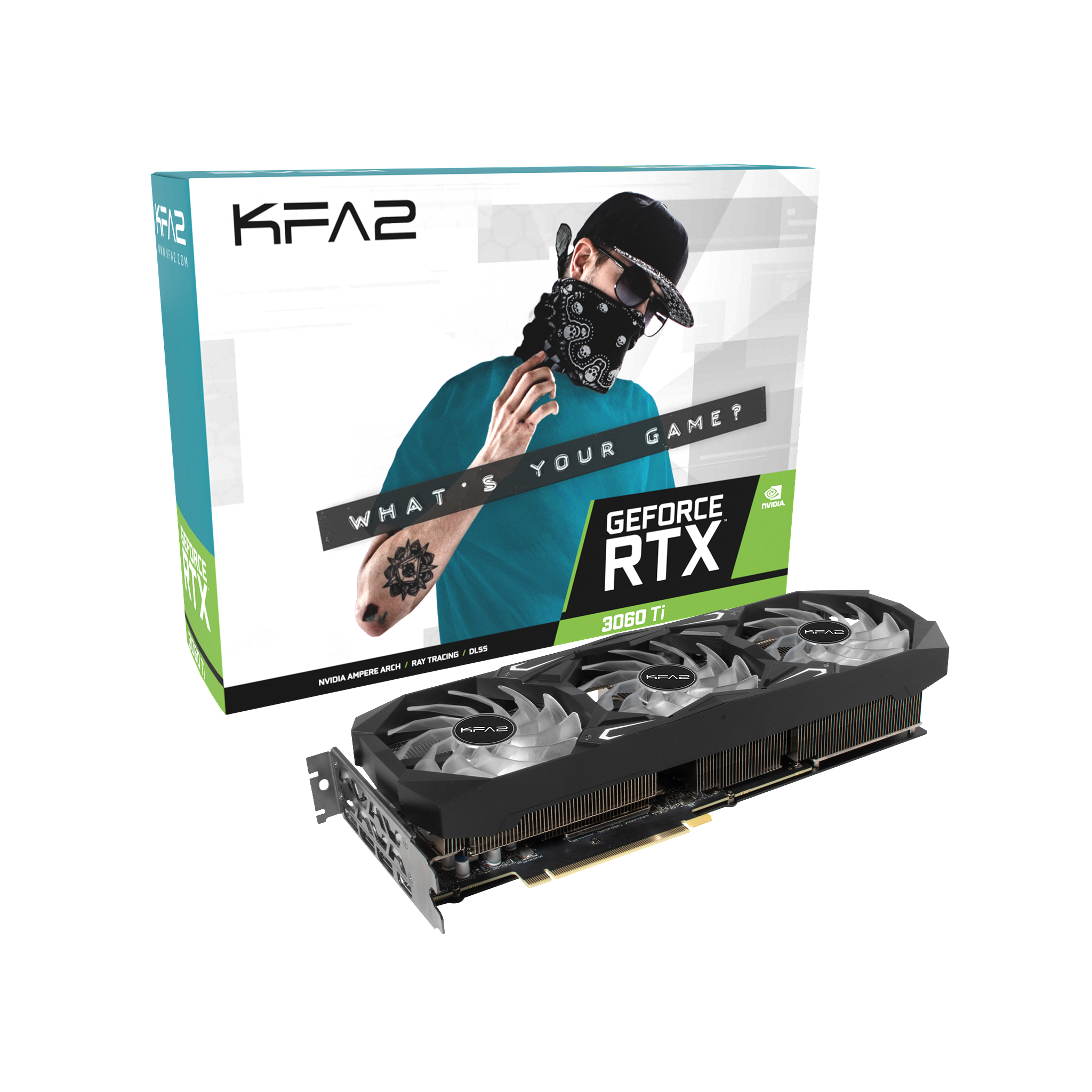 KFA2 GeForce RTX™ 3060 TI PLUS SG 1-Click OC V2 8GB GDDR6X (36ISM6MD1GSK) (NVIDIA, PCIe Grafikkarte)