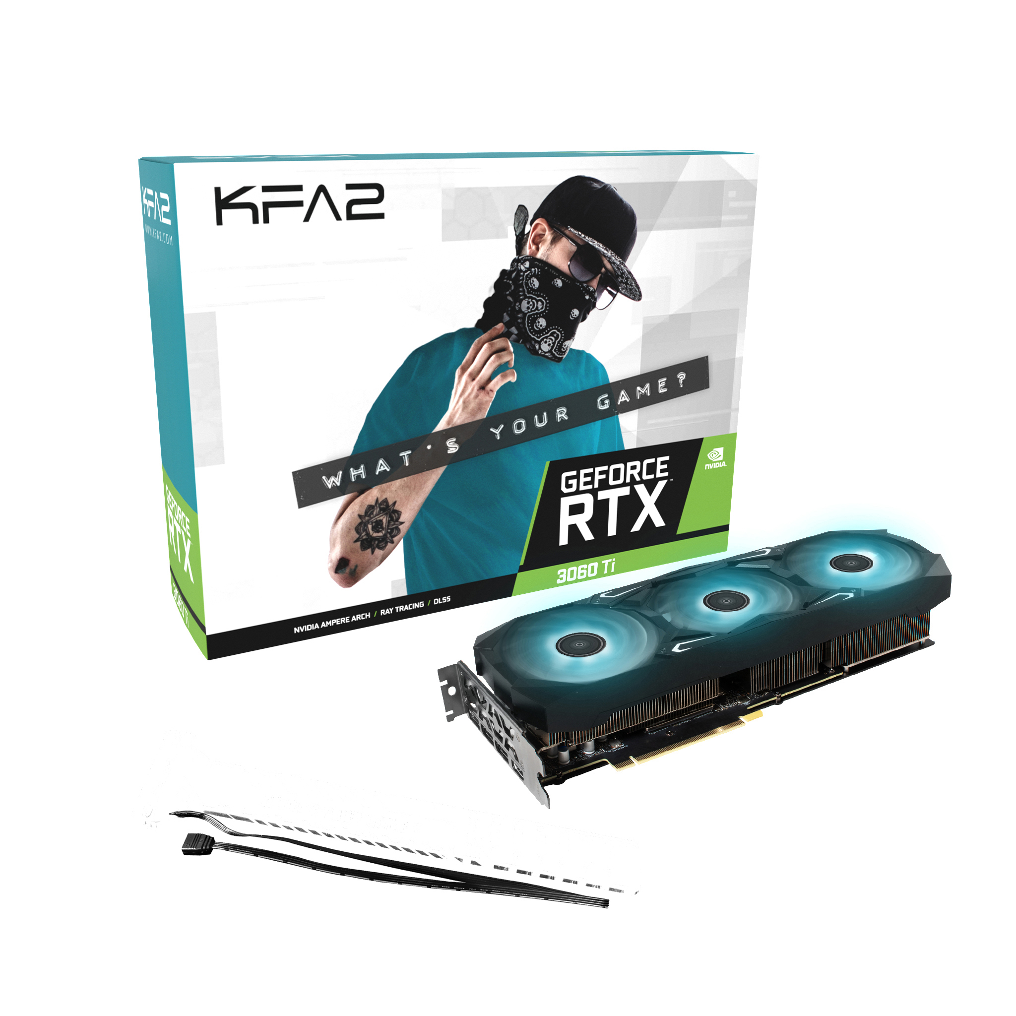 KFA2 GeForce RTX™ 3060 TI PLUS SG 1-Click OC V2 8GB GDDR6X (36ISM6MD1GSK) (NVIDIA, PCIe Grafikkarte)