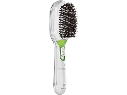 BRAUN Satin Hair 7 Brush BR 750, blanc - Brosse à cheveux (Blanc/Vert)