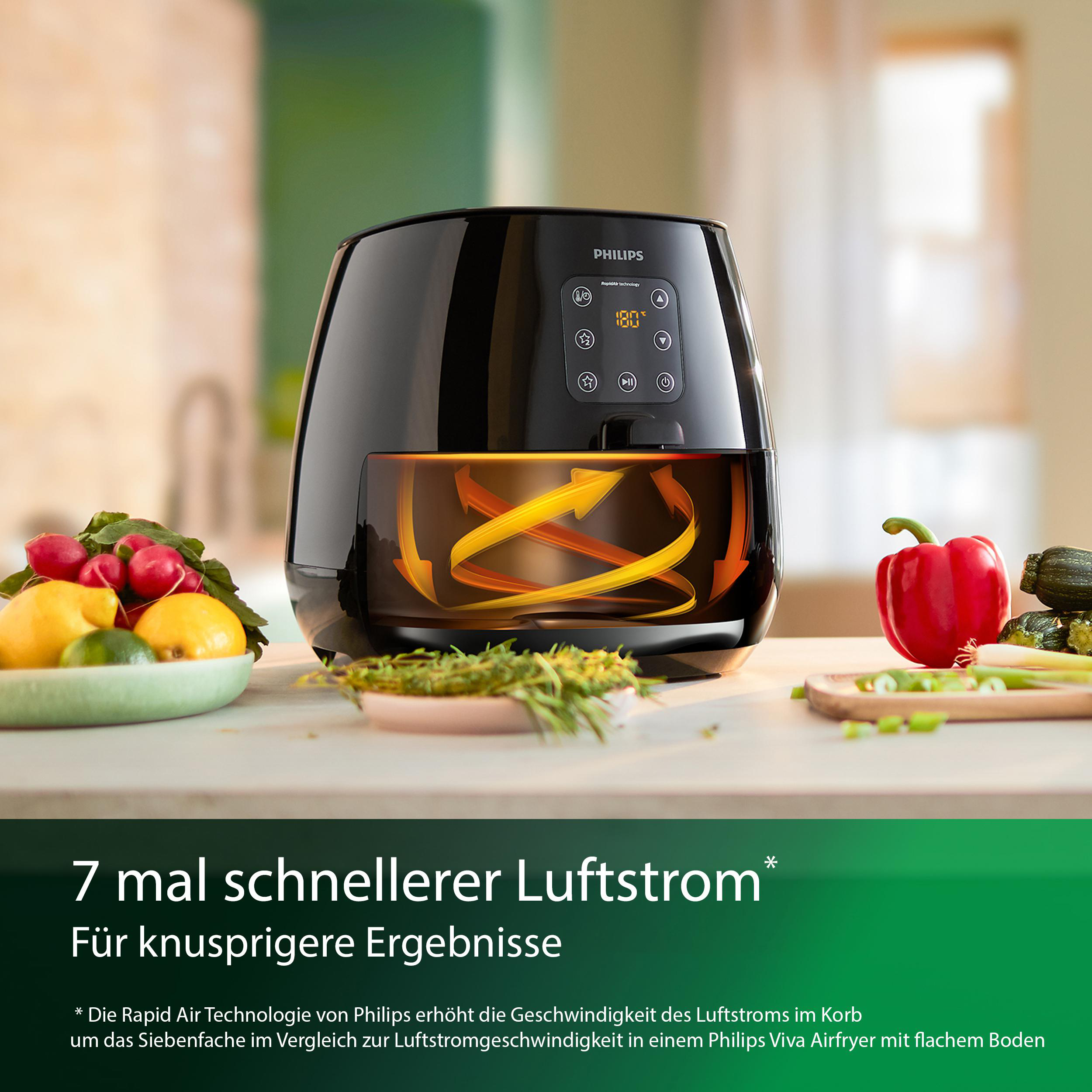 PHILIPS HD9260/90 Airfryer XL Essential Heißluftfritteuse 1900 Watt Deep Black