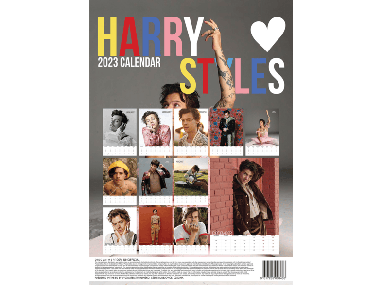 Harry Styles - Unofficial 2023 Calendar - A3-as naptár