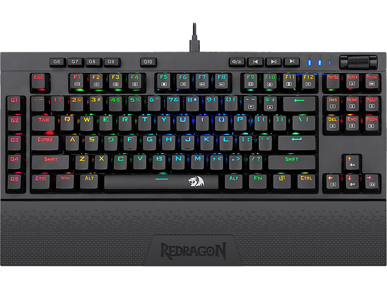 REDRAGON Vishnu vezeték nélküli gaming TKL billentyűzet, mechanikus piros kapcsoló, magyar (K596RGB_RED_HU)