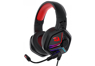 REDRAGON Ajax gaming fejhallgató mikrofonnal, 3,5 mm jack +USB tápellátás, RGB, fekete (H230)