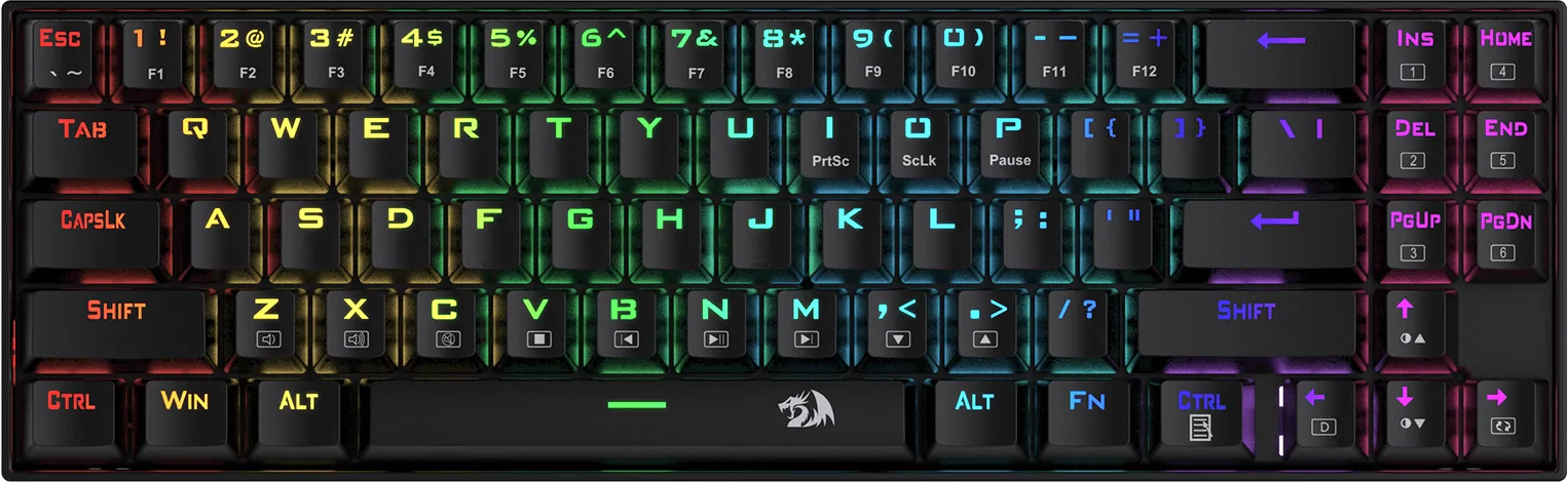 REDRAGON Deimos vezeték nélküli gaming TKL billentyűzet, mechanikus kék kapcsoló, magyar (K599-KRS_BLUE_HU)
