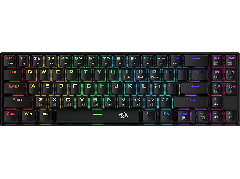 REDRAGON Deimos vezeték nélküli gaming TKL billentyűzet, mechanikus piros kapcsoló, magyar (K599-KRS_RED_HU)