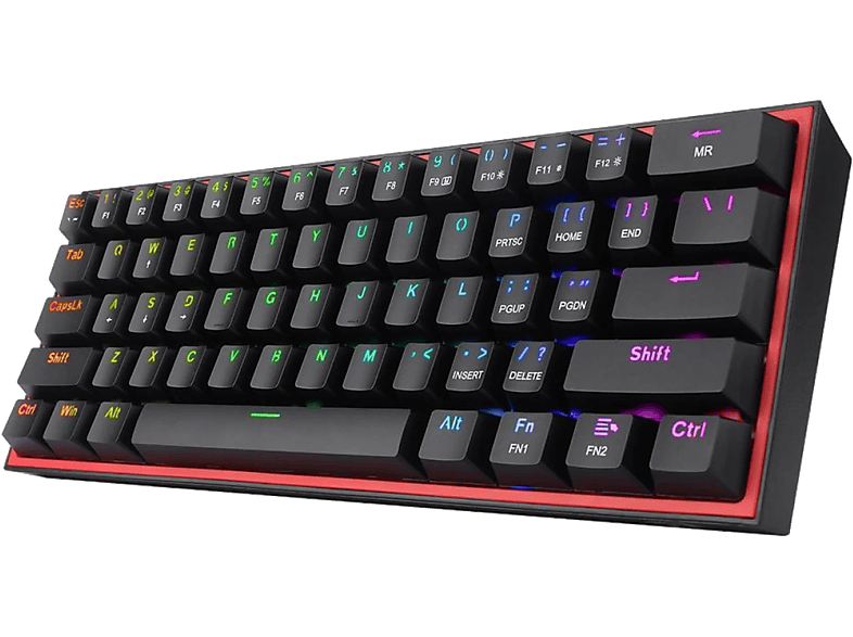 REDRAGON Fizz Pro vezeték nélküli gaming TKL billentyűzet, mech. piros kapcsoló, RGB,magyar (K616-RGB_RED_HU)