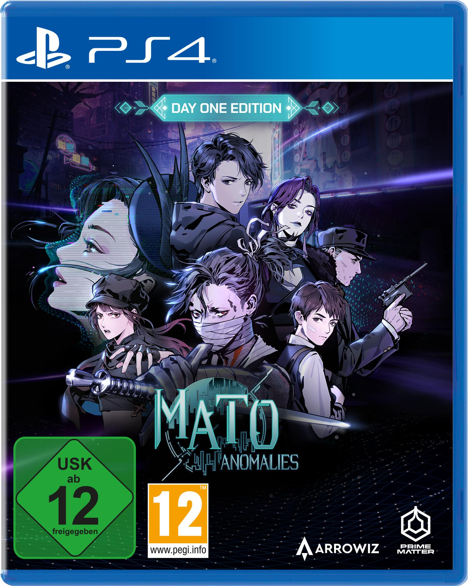 PS4-Spielcover mit Anime-Charakteren, dunkler Stadtlandschaft und Titel 'Mato'.