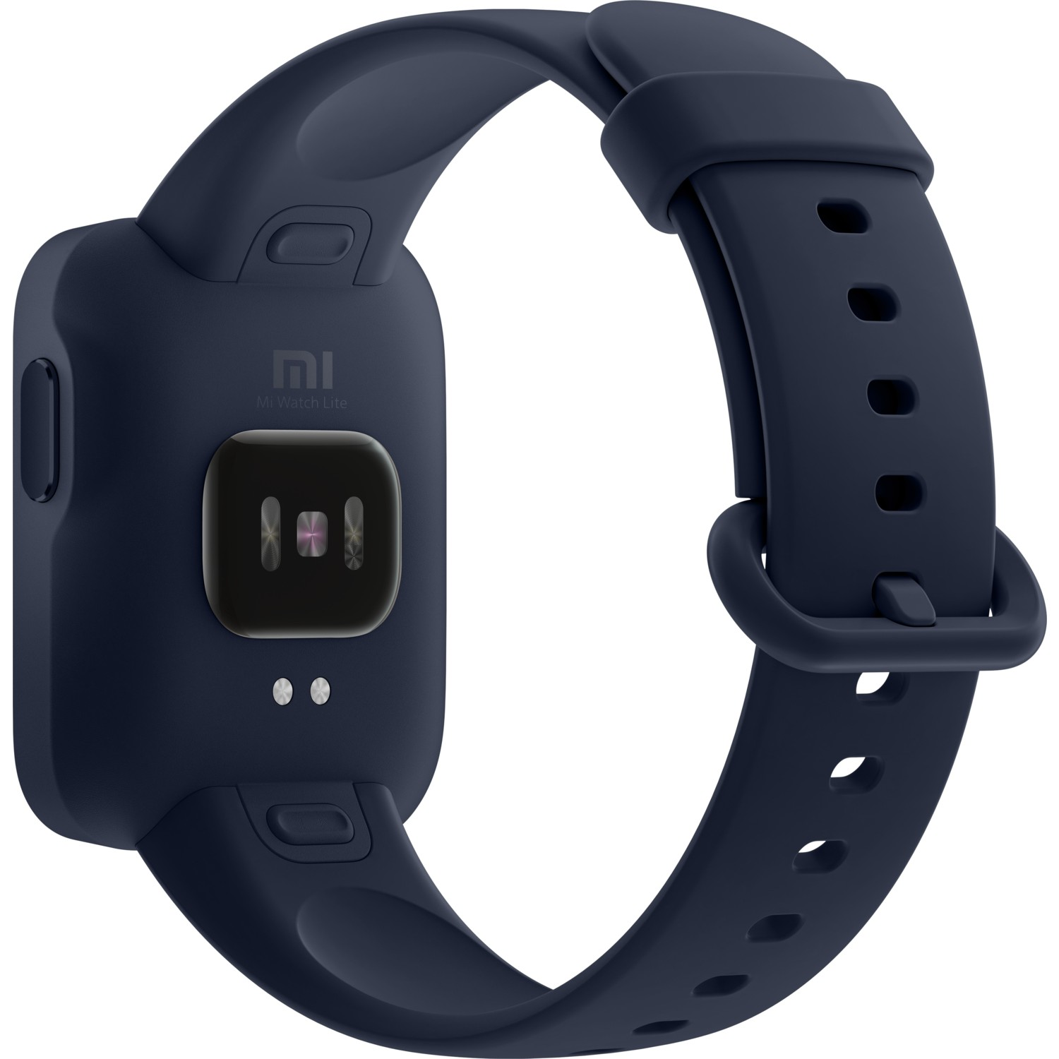 Lacivert Mi Watch Lite akıllı saat, arka görünüm.