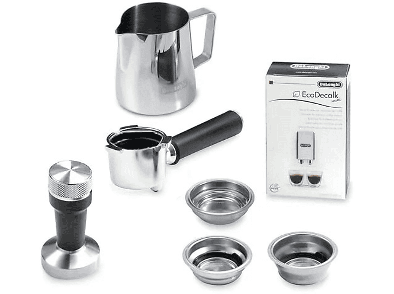De'Longhi Dedica Arte EC 885.GY Machine à Expresso Compacte - Buse MyLattéArt Mousse De Lait, 15cm Large, Réservoir 1L, Gris