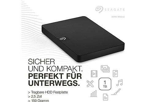 SEAGATE Expansion Portable, Exclusive Edition Festplatte, 1 TB HDD, 2,5  Zoll, extern, Schwarz 1 Festplatte 2.5 in Schwarz kaufen | SATURN
