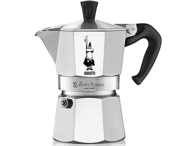 Bialetti 1162 Moka Express 3-Tassen Aluminium; Espressokocher