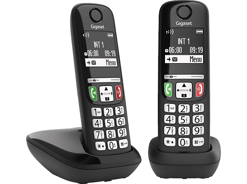 Teléfono  Panasonic KX-TGC312SPB Duo, Inalámbrico, 50 contactos, Pantalla  LCD, Bloqueo de llamadas, Negro