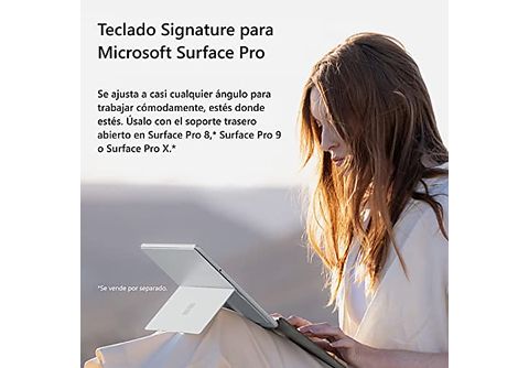 Teclado  Microsoft ‎8XA-00132‎, Para Surface Pro 8/ 9/X, Panel táctil,  Bosque