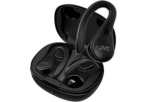 Auriculares deportivos  JVC HA-EC25TBU, Bluetooth, Autonomía 30 h,  Micrófono, Asistente voz, Negro