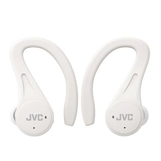 Auriculares deportivos - JVC HA-EC25TWU Bluetooth, Autonomía 30 h, Micrófono, Asistente voz, Blanco