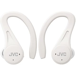 Auriculares deportivos - JVC HA-EC25TWU Bluetooth, Autonomía 30 h, Micrófono, Asistente voz, Blanco