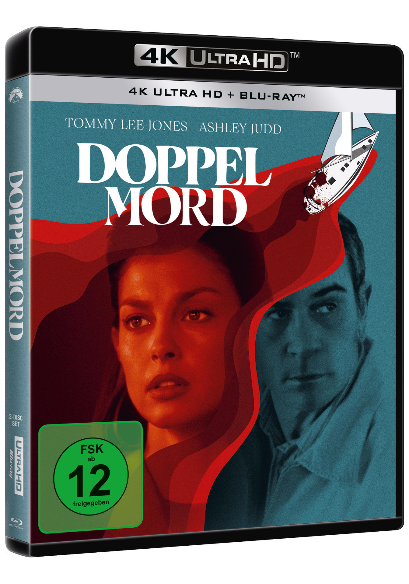 DVD-Hülle mit dem Film "Doppel Mord". Mit den Schauspielern Tommy Lee Jones und Ashley Judd.