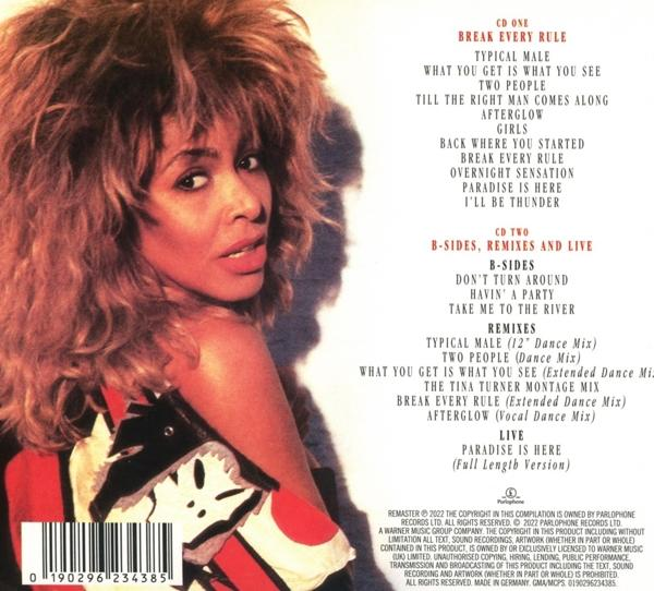 CD-Hülle mit Tina Turner und Titelliste.