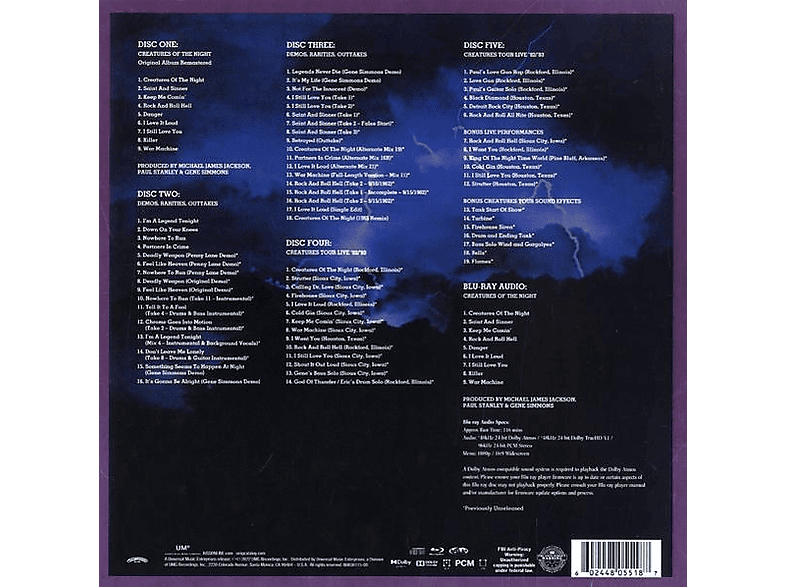 Thumbnail - Kiss - Creatures Of The Night 40th Super Deluxe (5CD+BD) (CD + Blu-ray Disc)