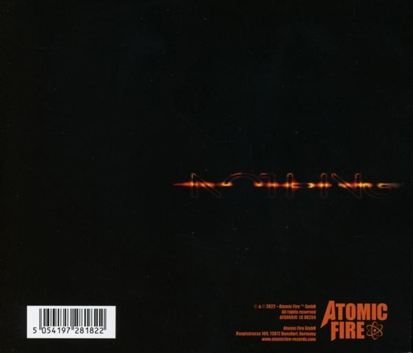 Albumcover. Das Wort ist in orangefarbenen Buchstaben geschrieben.