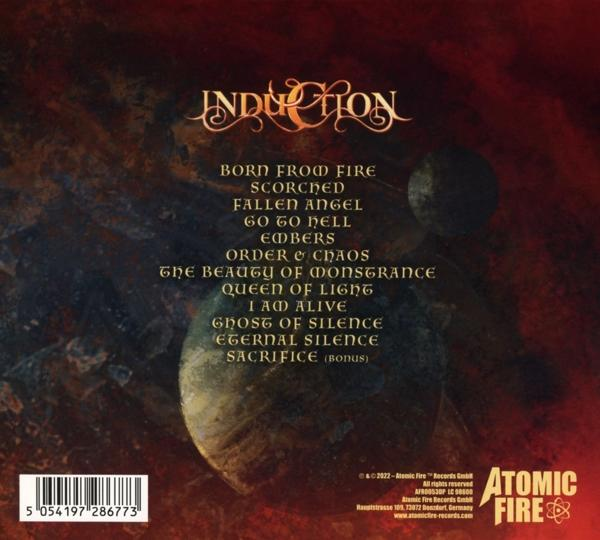 Albumcover mit dem Bandnamen Induction und einer Liste von Titeln.