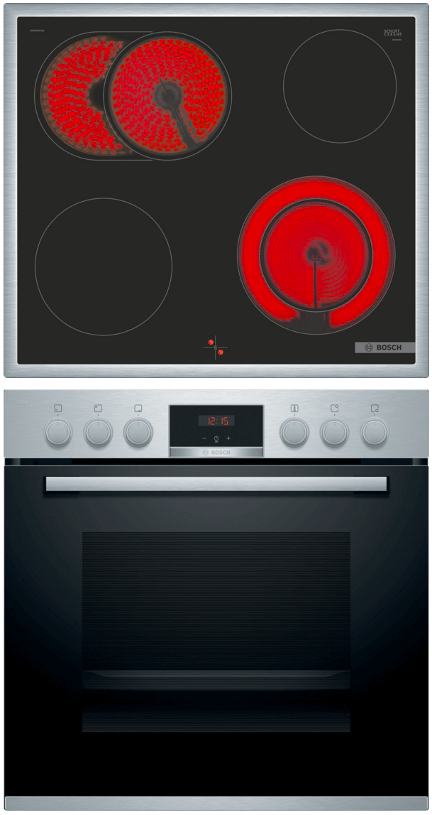 BOSCH HND211RS62, Einbauherdset (Glaskeramikkochfeld, A, 66 l)