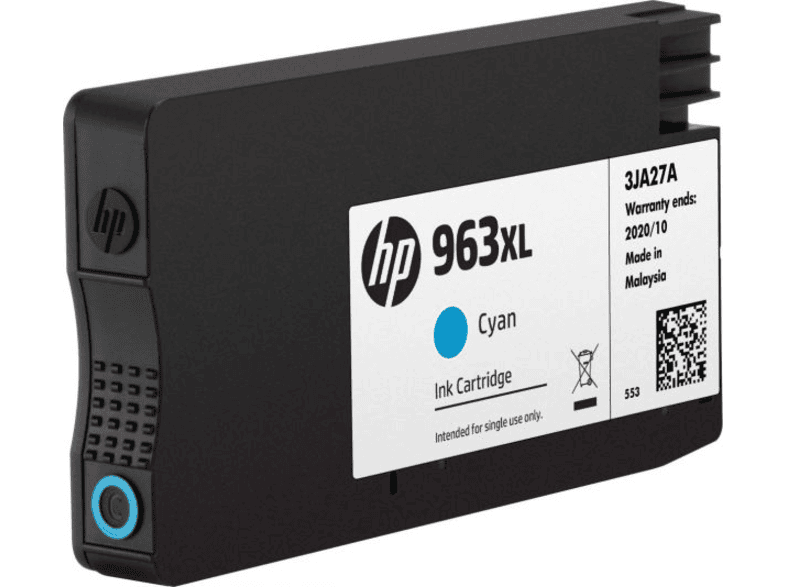 HP 963XL Cartouche d'Encre Cyan grande capacité Authentique (3JA27AE) pour  HP OfficeJet Pro 9010 series / 9020 series